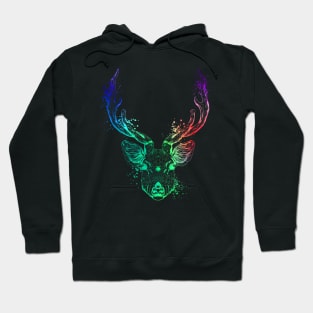 Colorful deer head Hoodie